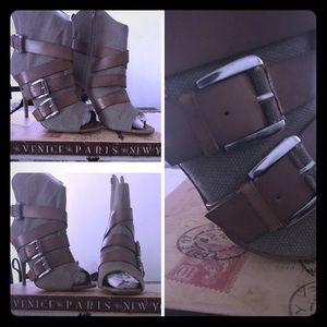 NINE WEST “TUCKU4” OPEN TOE BOOTIES👡💋💄👀